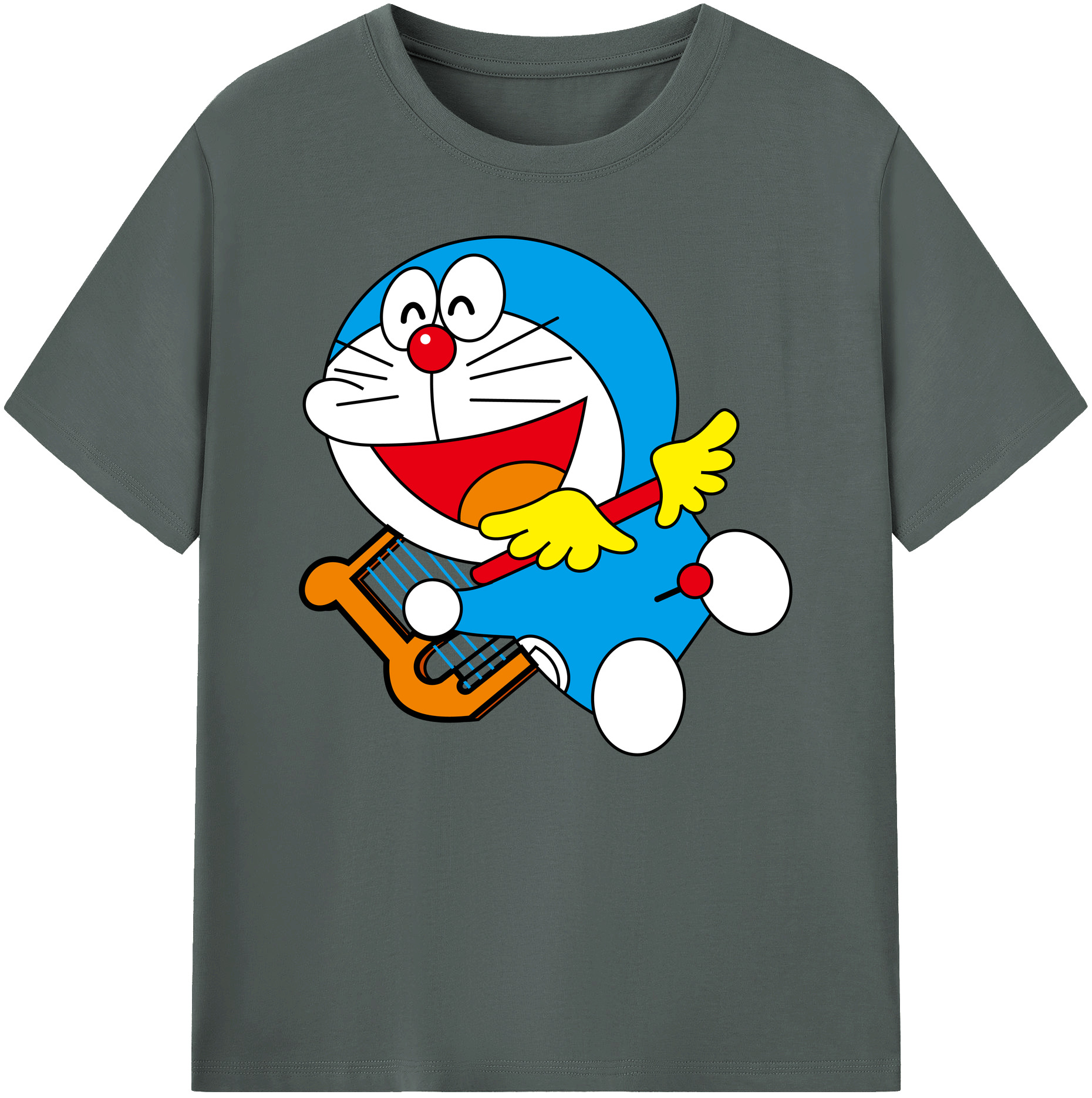 （画像用） ドラえもん Doraemon 綿100％ メンズ半袖Tシャツ｜肌触りやわらか＆通気性